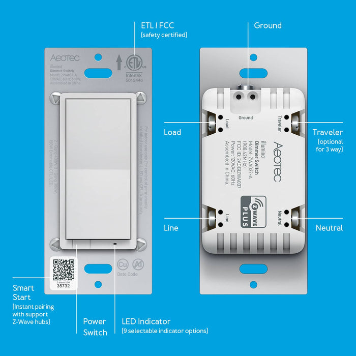 illumino Dimmer Switch features